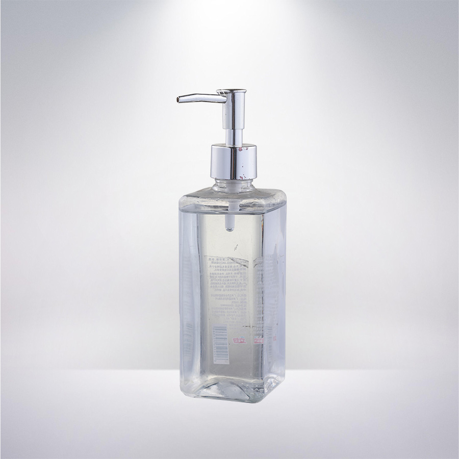 600ml PET Square 28410 Long Nozzle Silver UV Coating