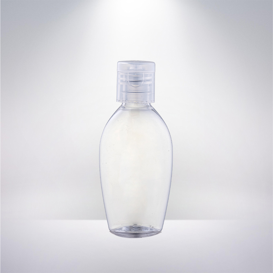 60ml PET Flat Oval 20415 Flip Top Cap